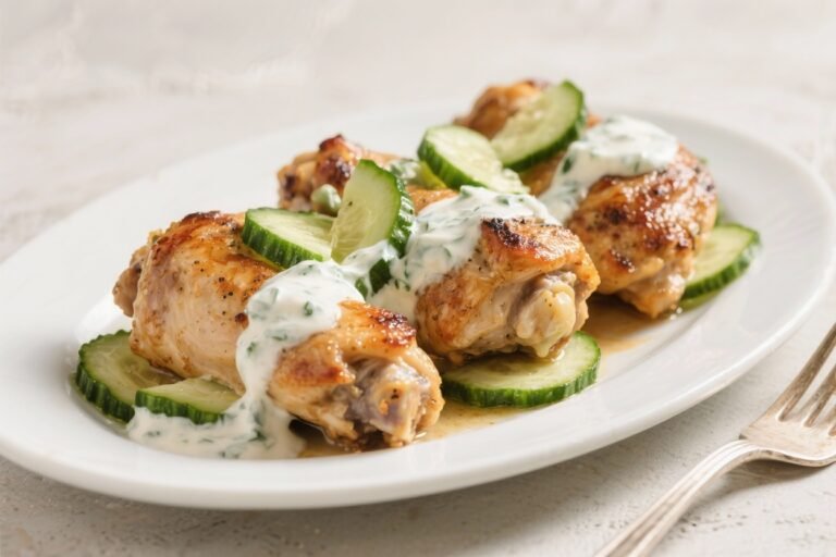 Cucumber Yogurt Chicken Thighs – Cool, Creamy, and Comforting