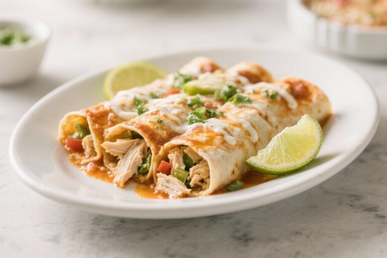 Light Chicken Enchiladas With Zesty Lime – Fresh, Bright, and Satisfying