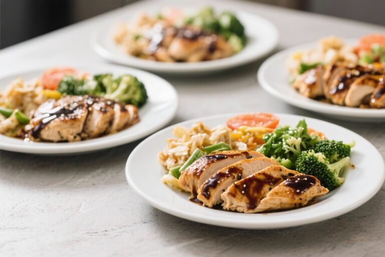 High Protein Balsamic Chicken Meal Prep Plates – Simple, Flavorful, and Ready for the Week