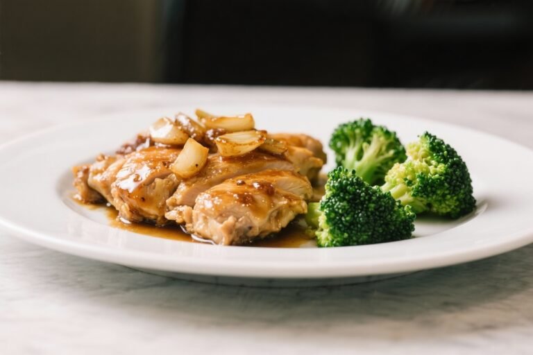 Honey Garlic Chicken and Steamed Broccoli – A Sweet, Savory Weeknight Favorite