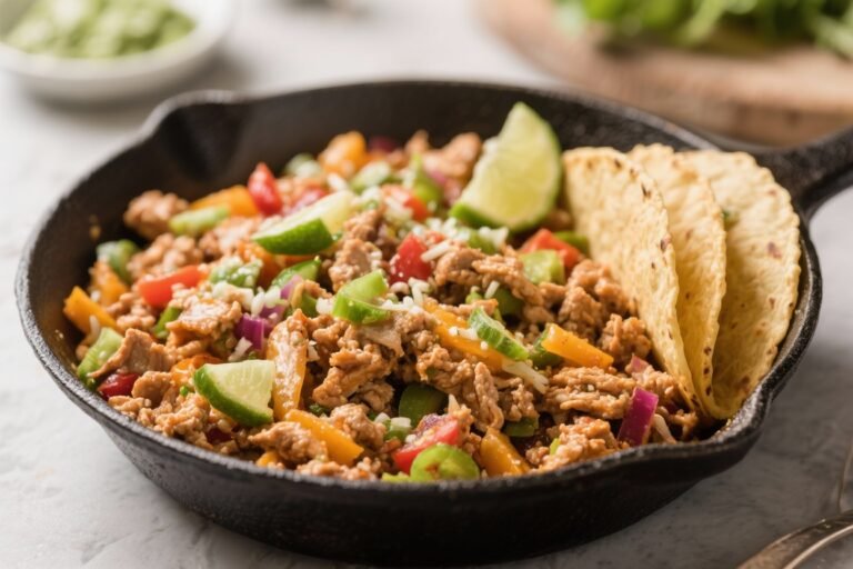 Healthy Low Calorie Ground Chicken Taco Skillet – Fast, Flavorful, and Weeknight-Friendly