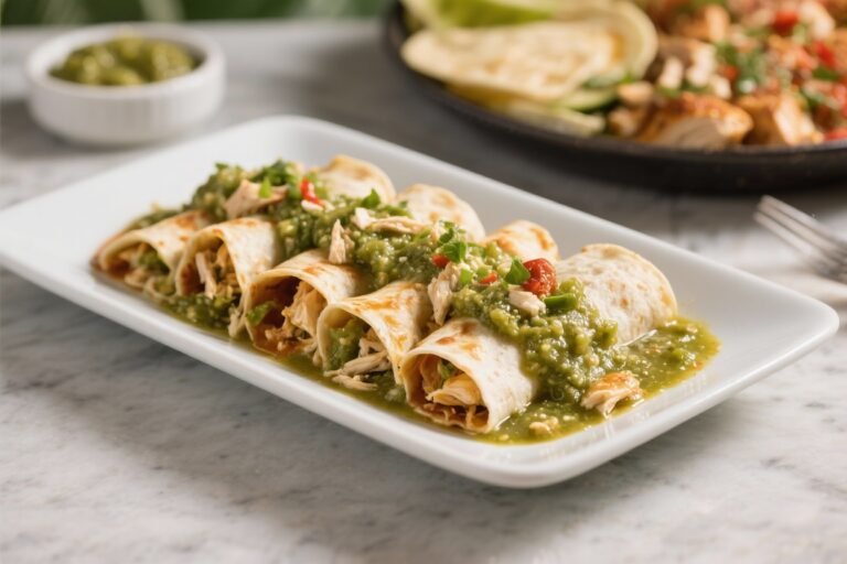 Spicy Salsa Verde Chicken Enchiladas – Bright, Zesty, and Comforting