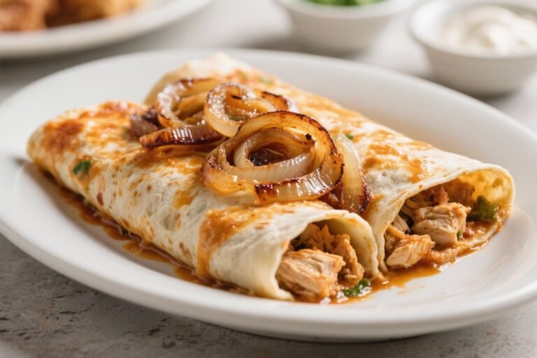 Chicken Enchiladas with Caramelized Onions – Comforting, Savory, and Satisfying