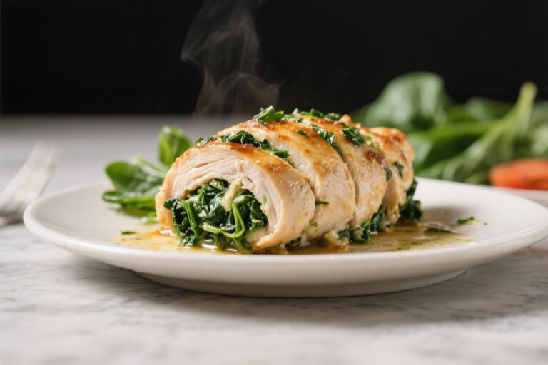 Healthy Low Calorie Spinach Stuffed Chicken Breast – Easy, Flavorful, and Light