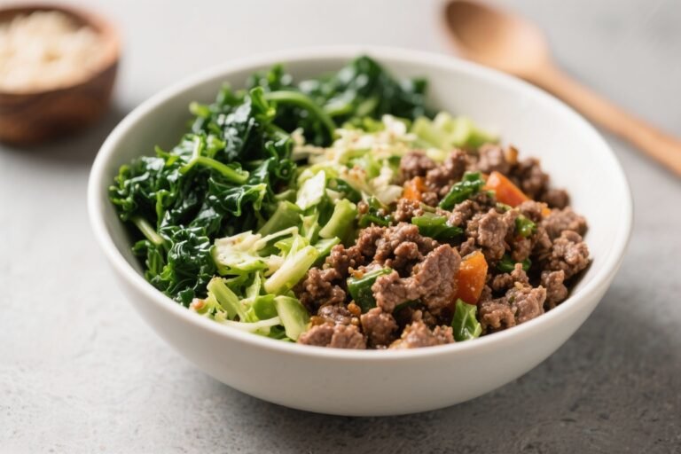 Ground Beef & Kale Power Bowl – Hearty, Simple, and Satisfying