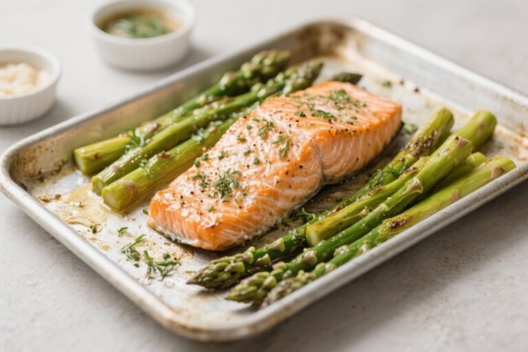 Healthy Low Calorie Sheet Pan Salmon & Asparagus – Simple, Fresh, and Fast