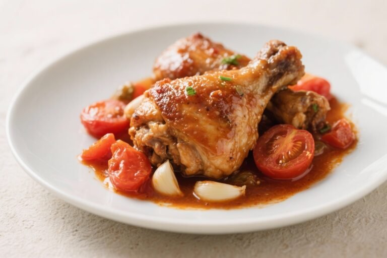 Tomato Garlic Braised Chicken Thighs – Comforting, Flavor-Packed, and Easy