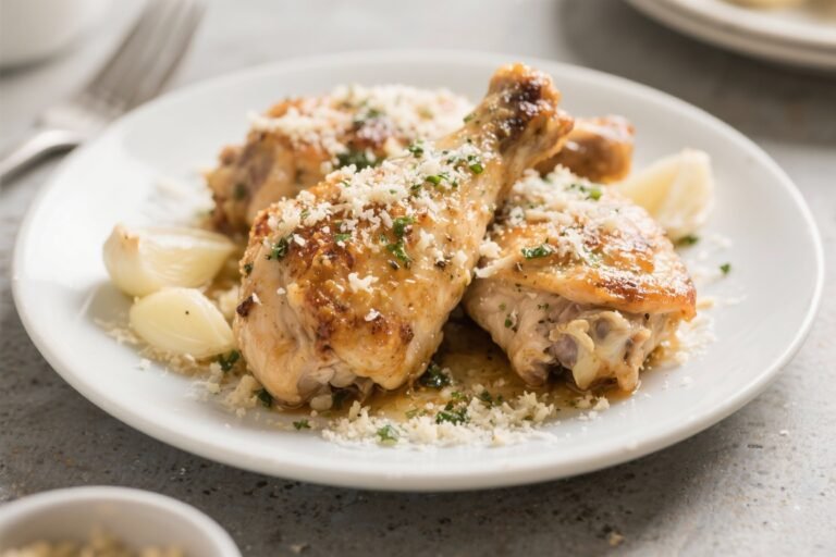 Garlic Parmesan Chicken Thighs (Light) – Crispy, Juicy, Weeknight-Friendly