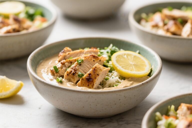Lemon Tahini Chicken Bowls – Bright, Creamy, and Perfect for Weeknights