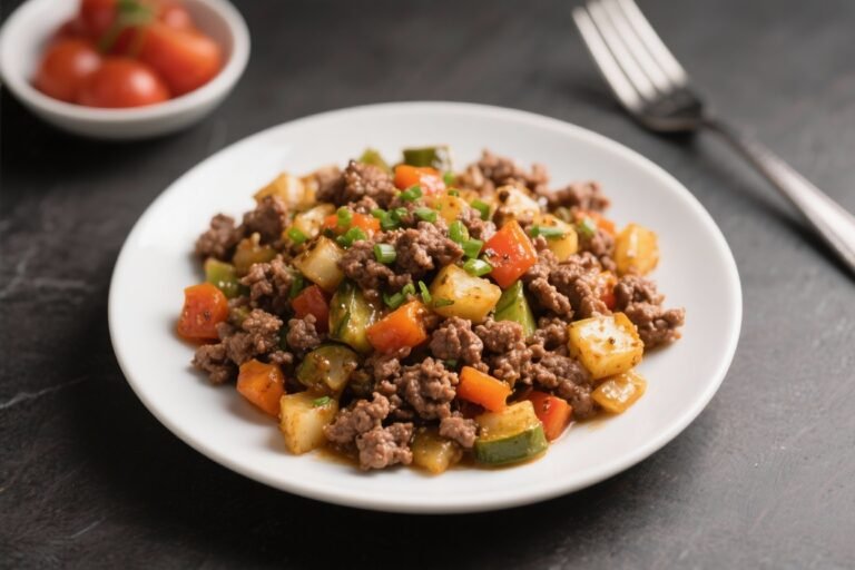 Simple Ground Beef & Veggie Hash – A Satisfying One-Pan Dinner