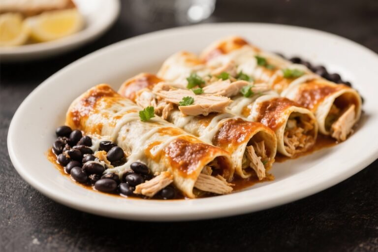 High-Protein Chicken Enchiladas With Black Beans – A Satisfying, Weeknight-Friendly Bake