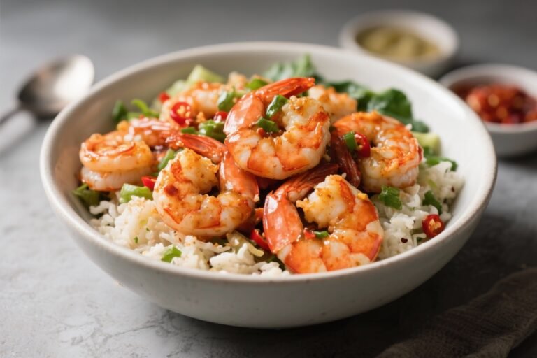 High Protein Sweet & Spicy Shrimp Bowls – A Flavorful, Meal-Prep Friendly Favorite