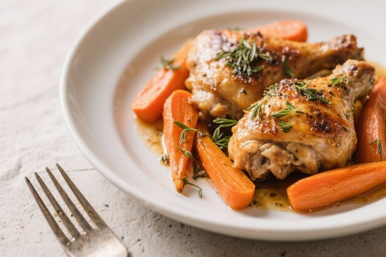 Herb-Roasted Chicken Thighs With Carrots – Simple, Comforting, and Flavorful