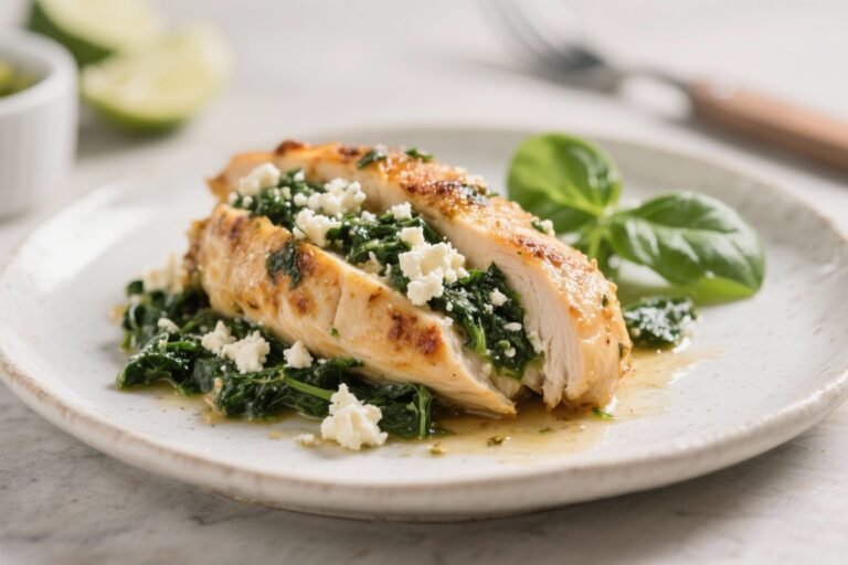 Spinach & Feta Stuffed Chicken Breast – Juicy, Flavor-Packed Dinner