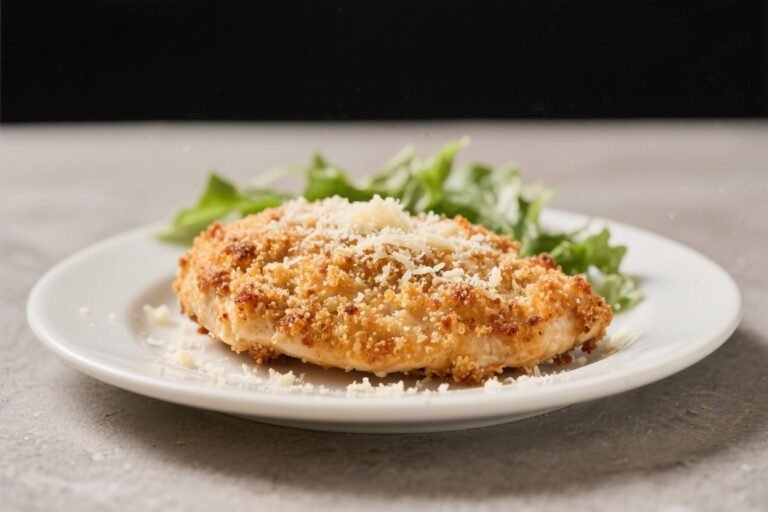 Crispy Parmesan Crusted Chicken — Healthy Version