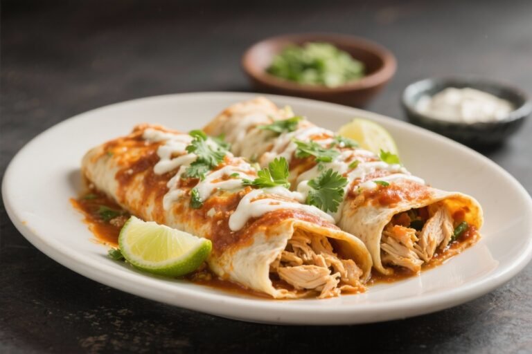 Dairy-Free Cilantro Lime Chicken Enchiladas – Bright, Zesty, and Weeknight-Friendly
