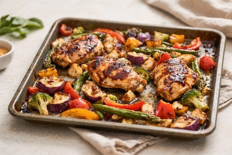 Sheet Pan Balsamic Chicken with Veggies – Simple, Flavorful, and Weeknight-Friendly