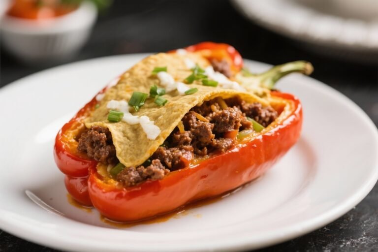 Healthy Beef Taco Stuffed Peppers – A Fresh, Flavor-Packed Weeknight Dinner