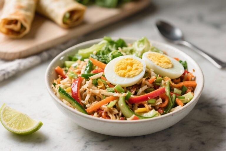 Healthy Low Calorie Veggie-Packed Egg Roll Bowl – Quick, Flavorful, and Satisfying