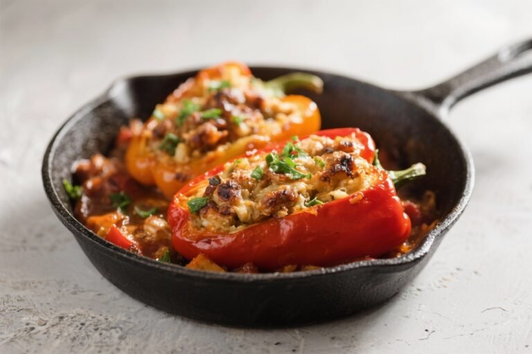 Healthy Low Calorie Stuffed Bell Pepper Skillet – Easy, Flavorful, and Weeknight-Friendly
