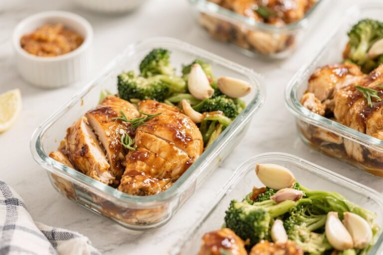 Easy Honey Garlic Chicken Meal Prep – Simple, Flavorful, Make-Ahead Lunch