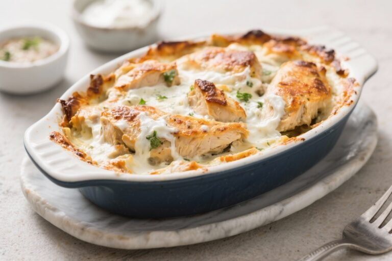 Creamy Greek Yogurt Chicken Bake – Easy, Comforting, and Flavorful