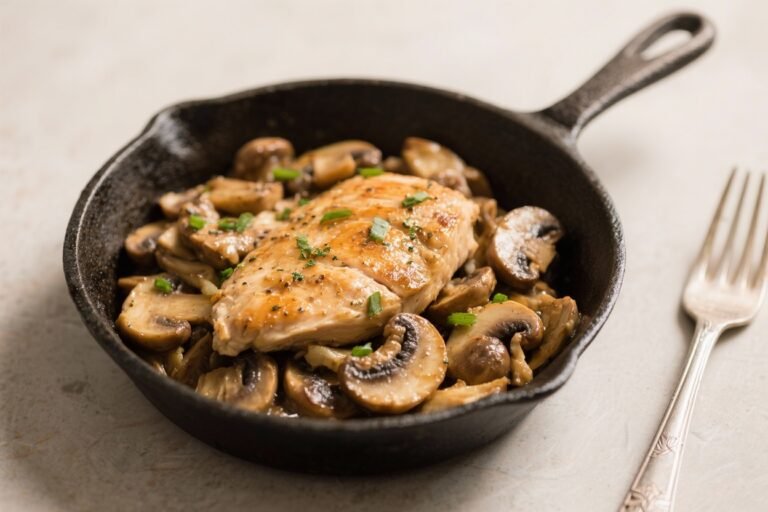Healthy High Protein Chicken & Mushroom Skillet – Simple, Satisfying, and Fast
