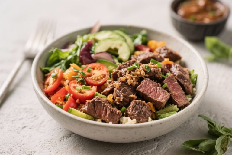 High Protein Mediterranean Beef Bowls – Fresh, Filling, and Weeknight Friendly