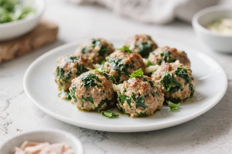Healthy High Protein Turkey & Spinach Meatballs – Lean, Flavorful, and Easy