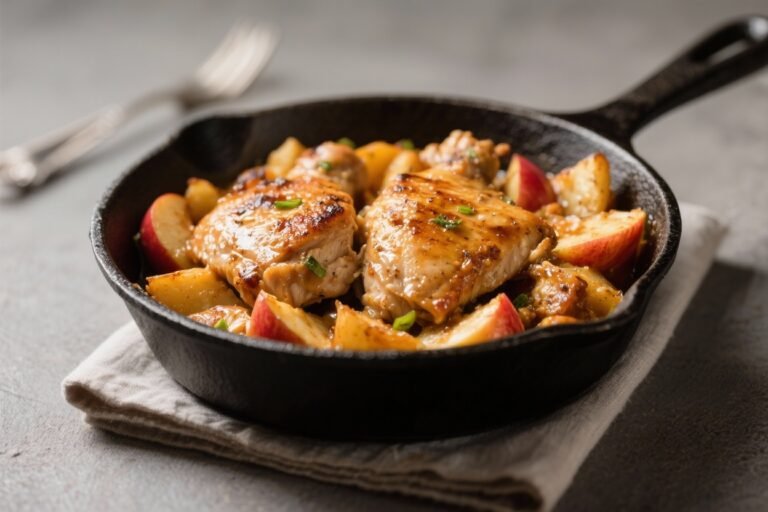 Apple Cider Chicken Skillet – Cozy, One-Pan Weeknight Dinner