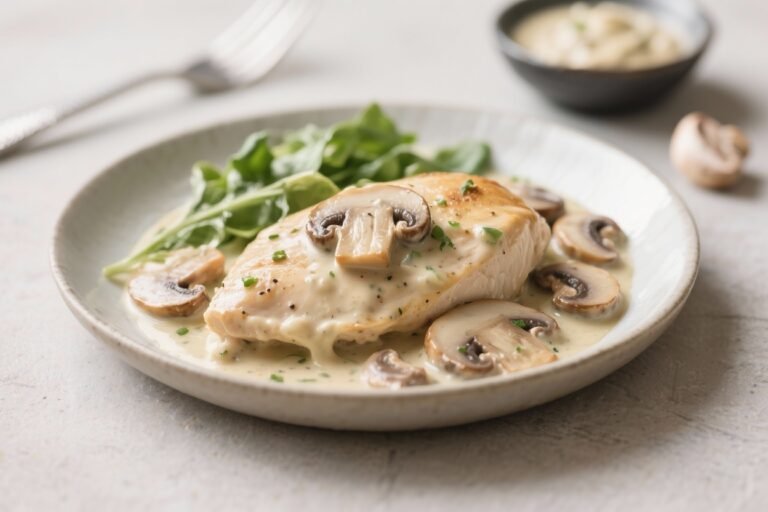 Healthy Low Calorie Creamy Mushroom Chicken – Cozy Flavor With A Light Touch