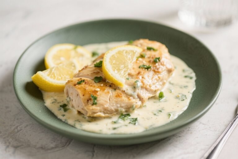 Healthy Low Calorie Creamy Lemon Chicken – Bright, Light, and Satisfying