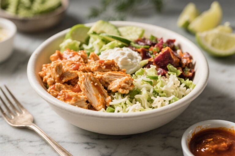 Healthy Low Calorie Buffalo Chicken Bowls – Flavor-Packed and Meal-Prep Friendly