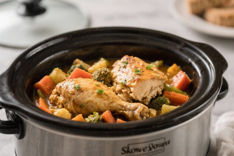 Slow Cooker Chicken & Veggies – Easy, Comforting, and Weeknight-Friendly
