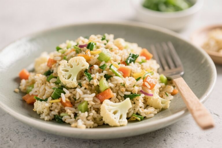 Healthy Low Calorie Cauliflower Fried Rice – A Light, Flavor-Packed Weeknight Favorite