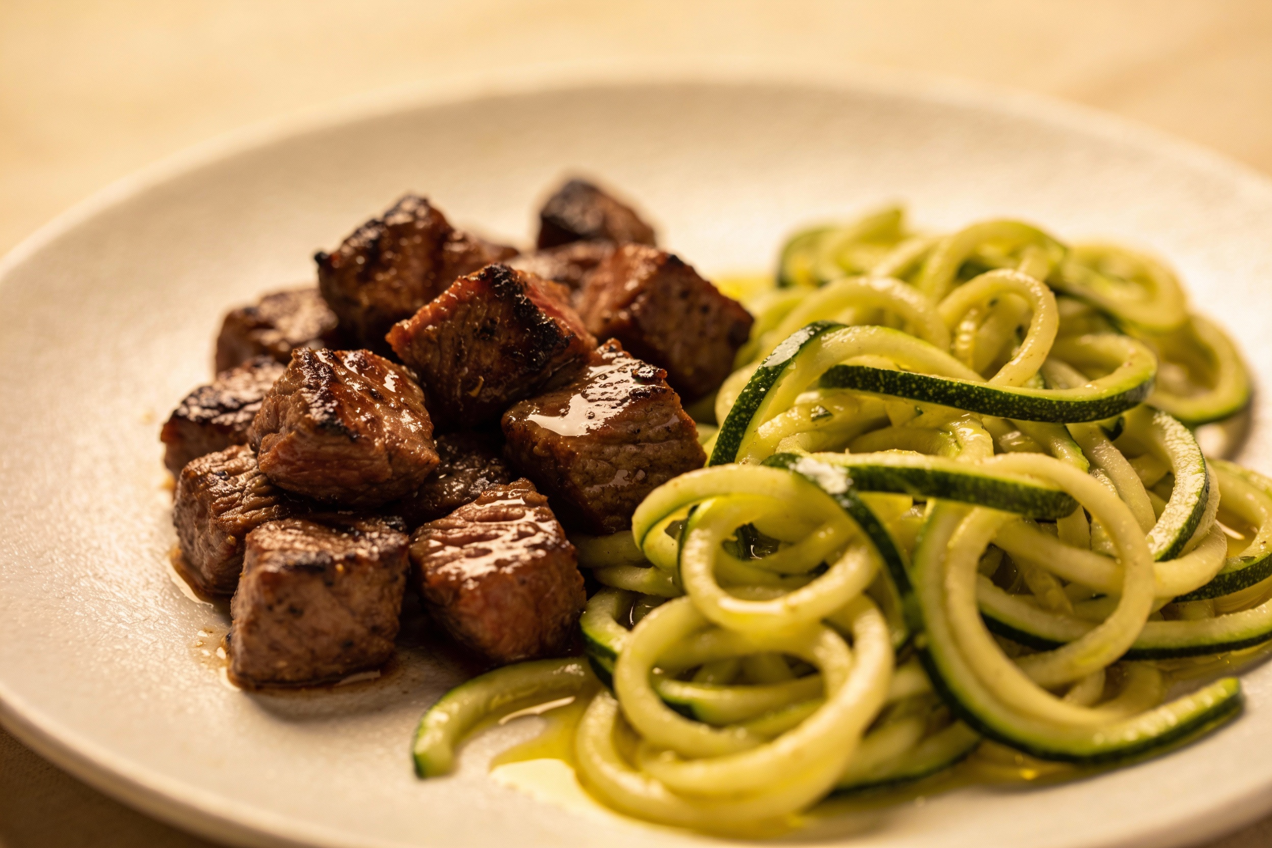 Steak Bites & Zoodles