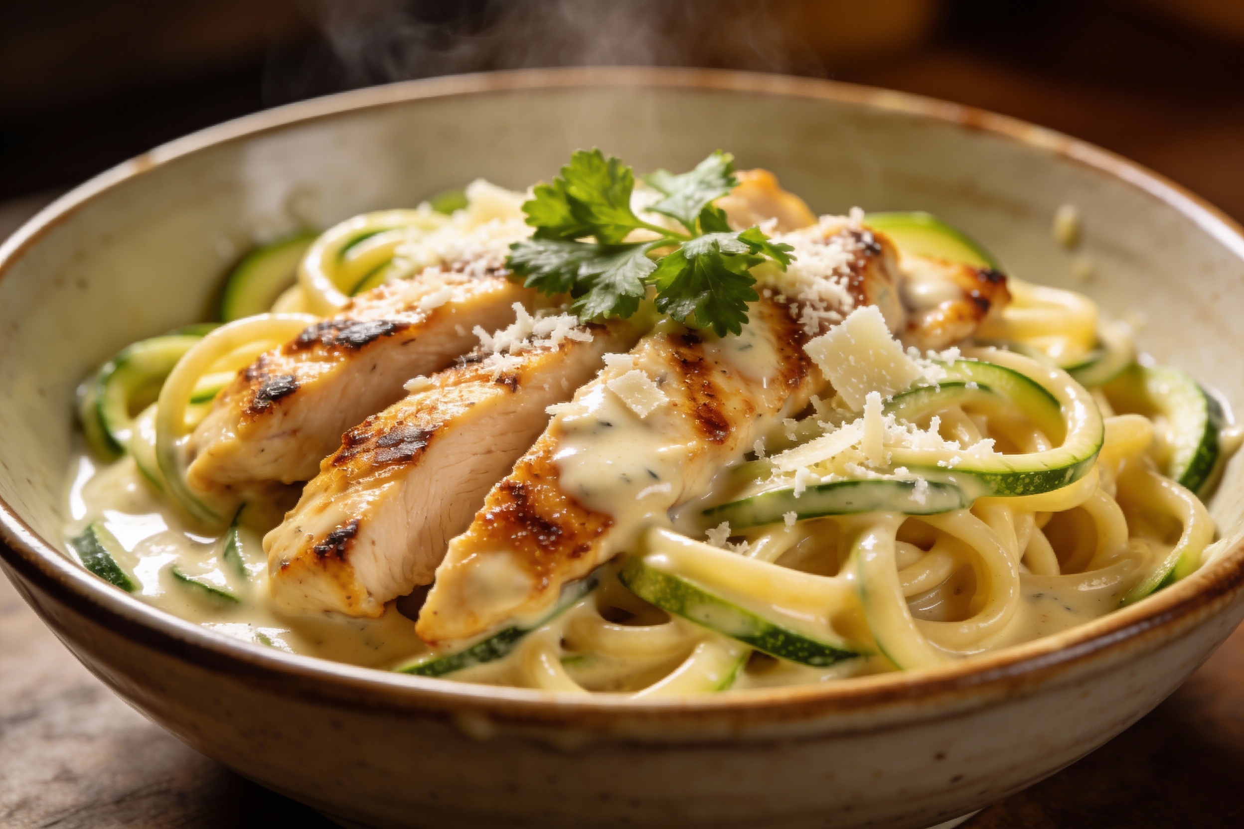 Chicken Alfredo Zoodles