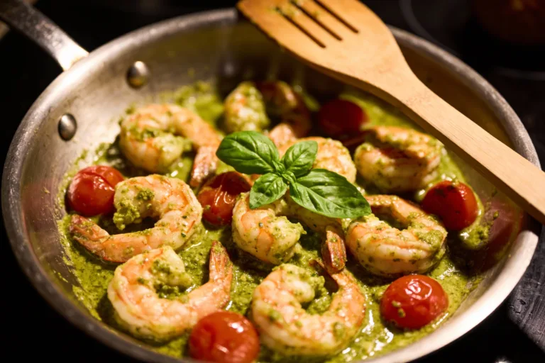 Pesto Shrimp Skillet