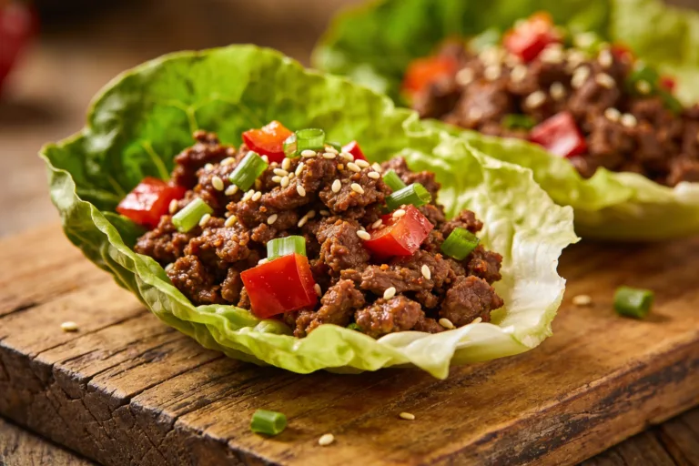 Asian Beef Lettuce Wraps