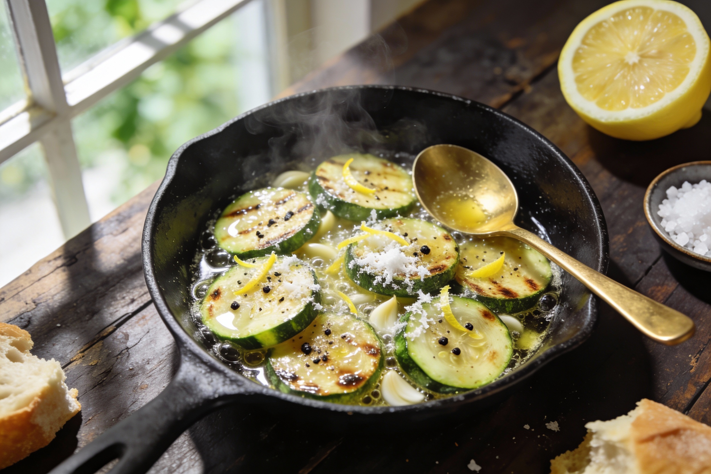 Garlic Butter Zucchini Skillet in 10 Minutes Flat