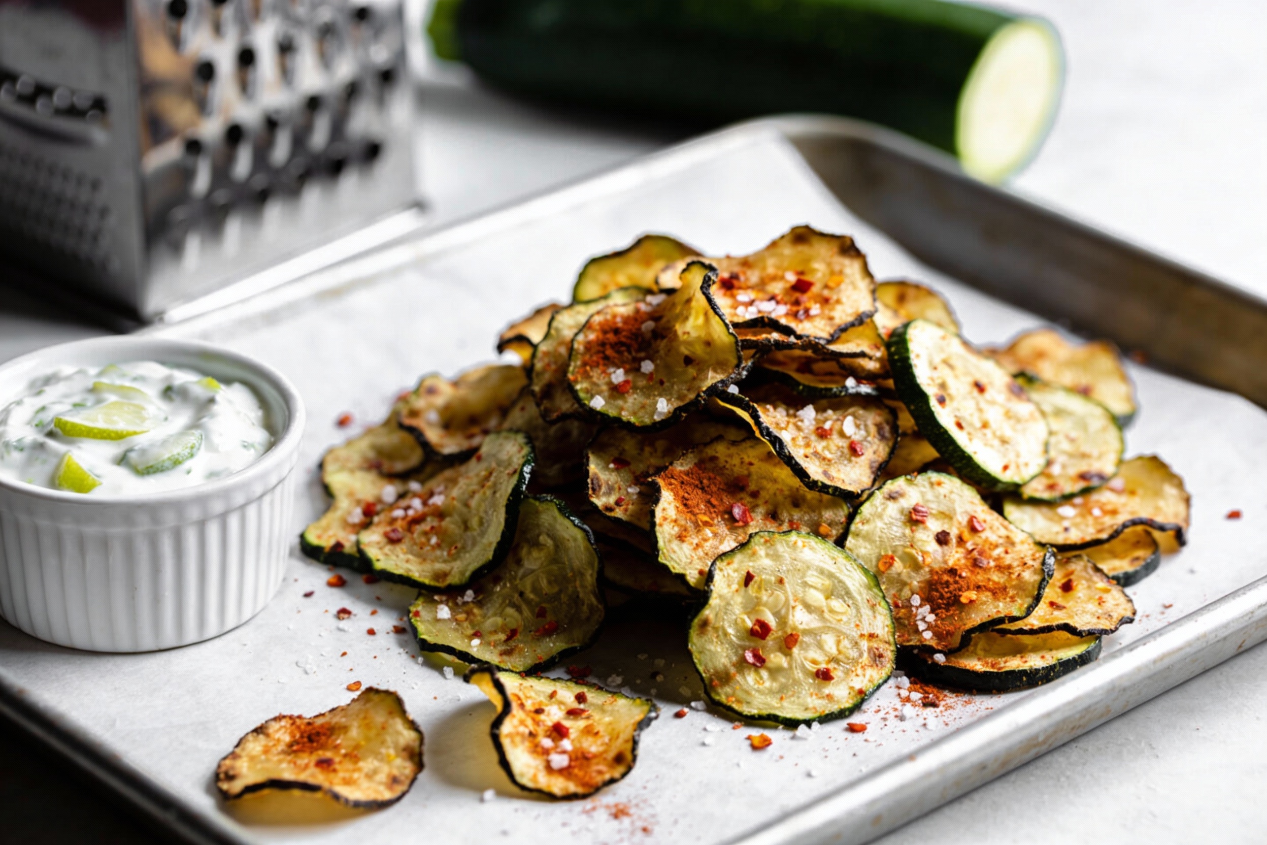 Spicy Crispy Zucchini Chips You Can’T Stop Eating