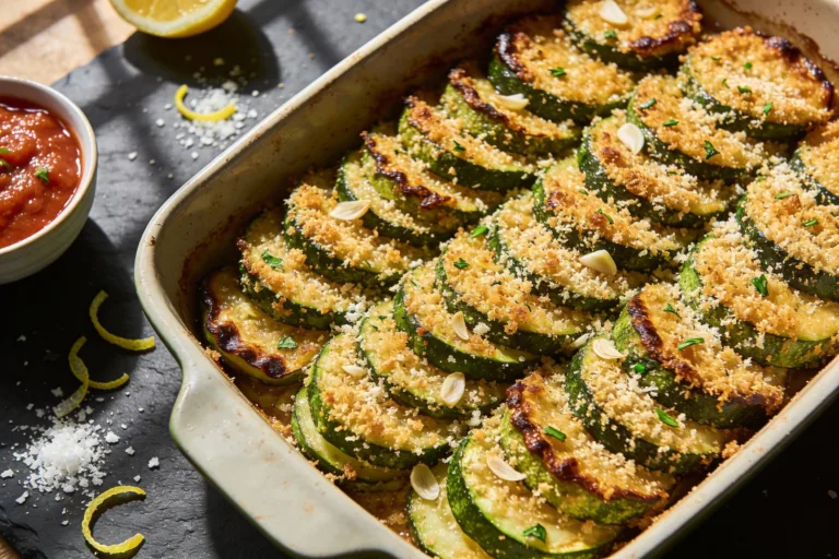 Crispy Zucchini Parmesan Crusted Bake Everyone Craves