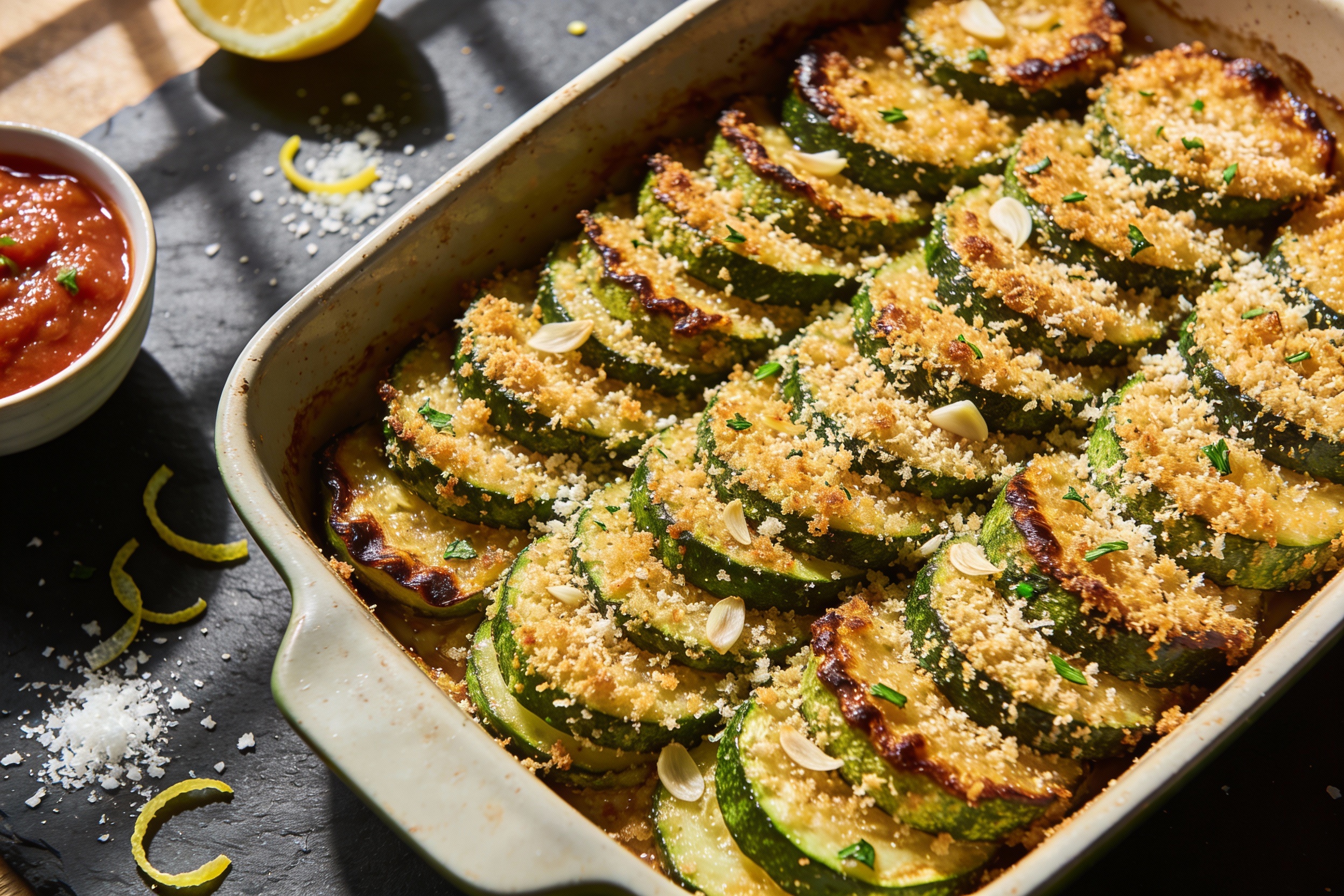 Crispy Zucchini Parmesan Crusted Bake Everyone Craves