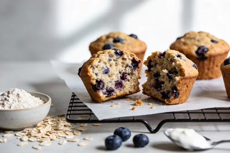 Oat Flour Blueberry Muffins That Taste Like Cake