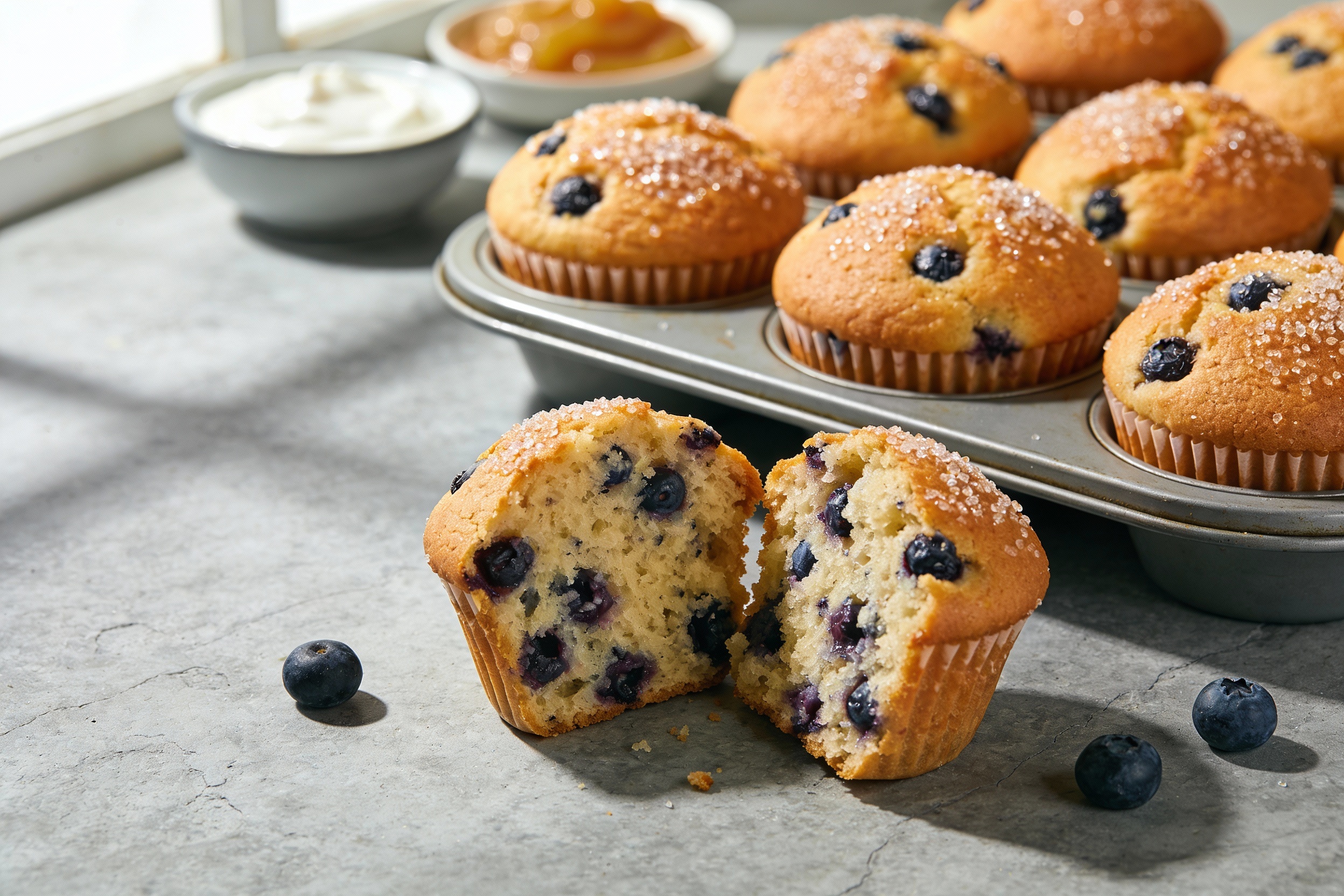 Low Calorie Blueberry Muffins That Taste Like Bakery