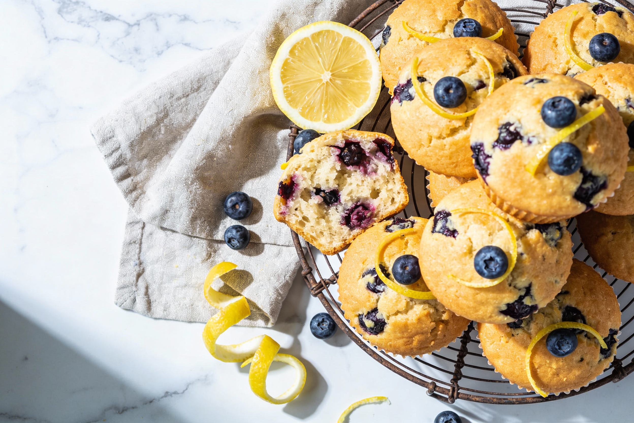 Healthy Lemon Blueberry Muffins That Actually Slap