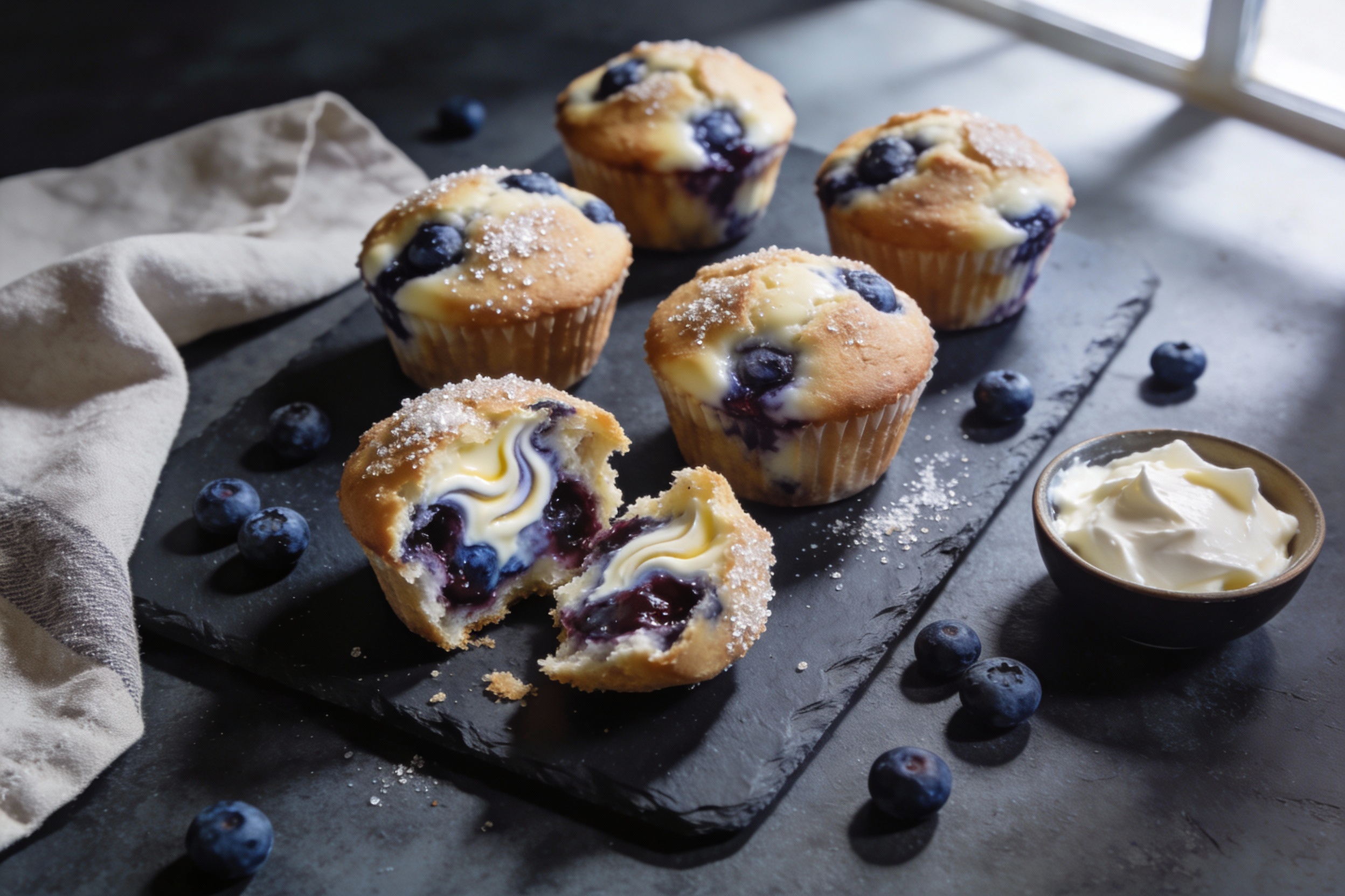 Blueberry Cheesecake Muffins That Taste Like Brunch Magic