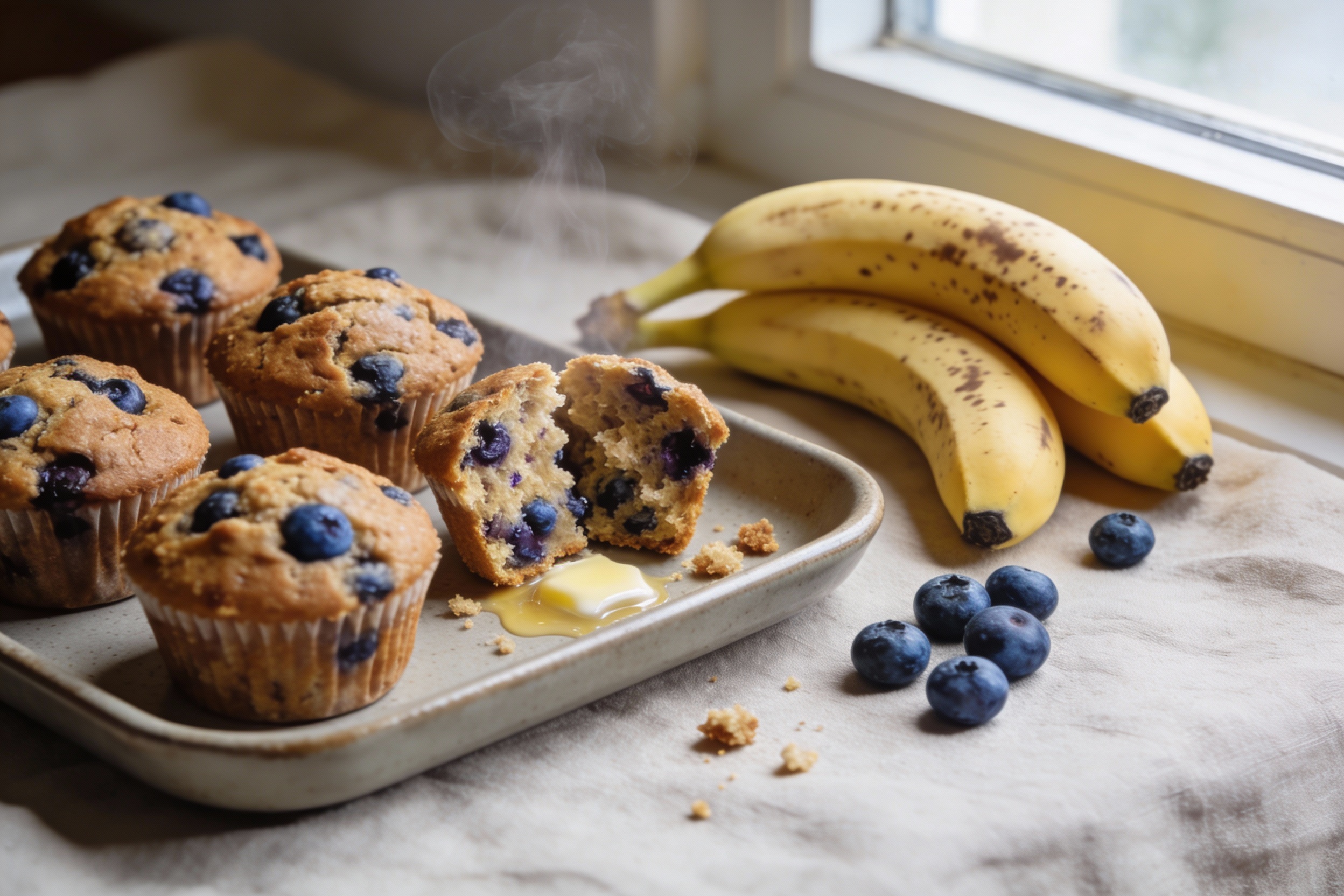 Banana Blueberry Muffins That Taste Like a Hug