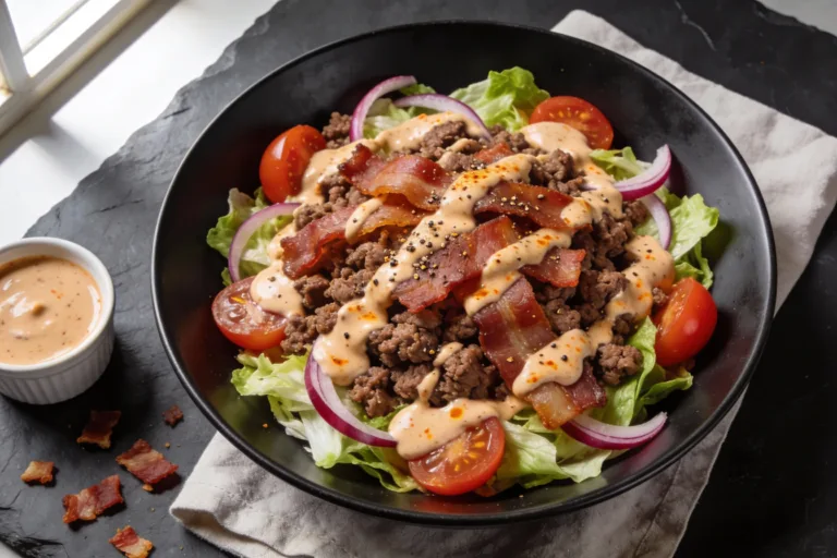 Chipotle Bacon Ranch Burger Bowl That Crushes Cravings
