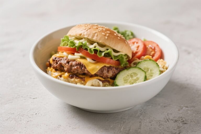 High Protein Low Calorie Big Mac Bowl – A Lighter Take on a Fast-Food Favorite